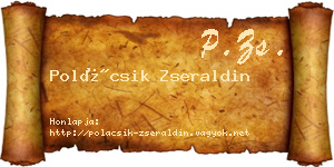 Polácsik Zseraldin névjegykártya
